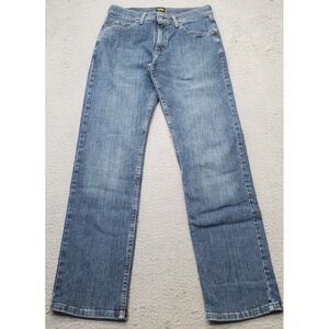Lee Jeans Mens 30x32 Blue Denim Regular Fit Medium Wash Straight Leg Streetwear
